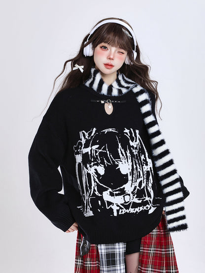 Puur katoenen Dandadan schattig esthetisch T-shirt met lange mouwen