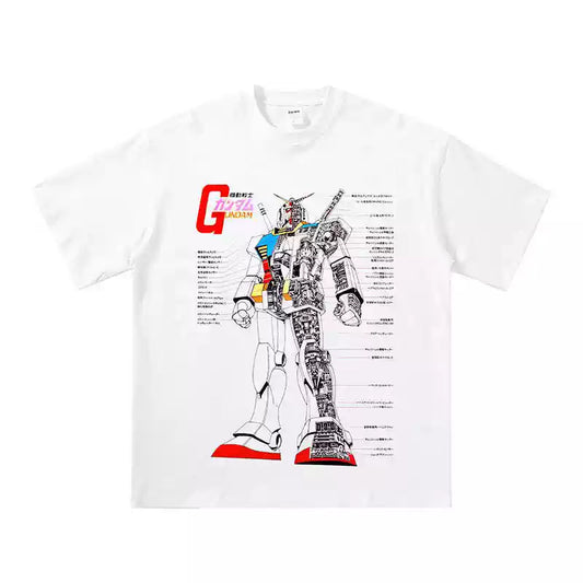 T-shirt Gundam en pur coton pour costume mobile