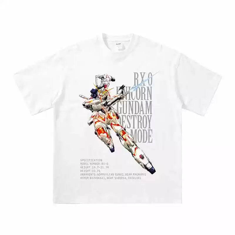 Pure Cotton Mobile Suit Gundam Anime Style Tshirt