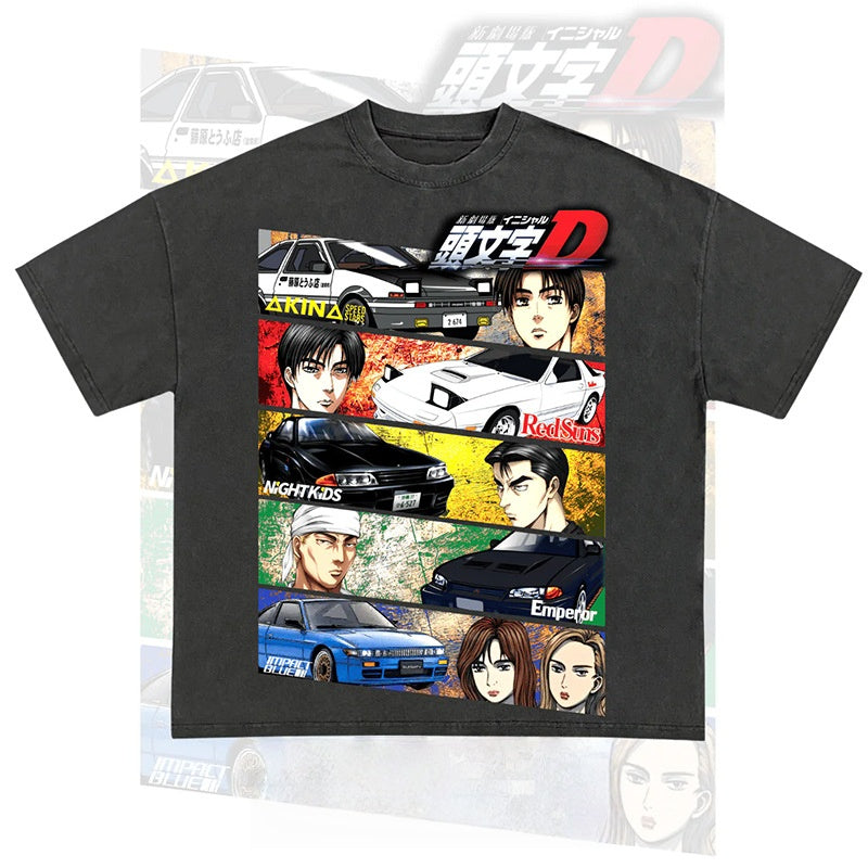T-shirt stampata DTG con iniziale D in puro cotone