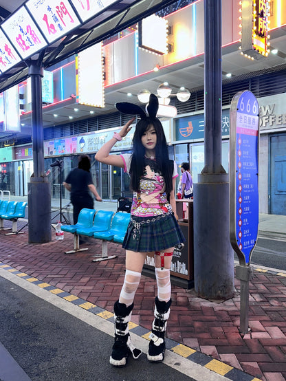 "Showa Dream Pop" Full Graphic Otaku T-Shirt – Vintage Idol Vibes