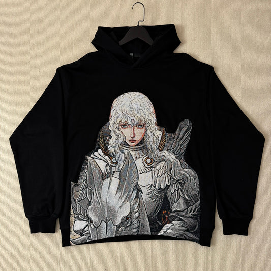 Sweat à capuche gothique à col en fourrure