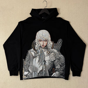 Sweat à capuche gothique à col en fourrure