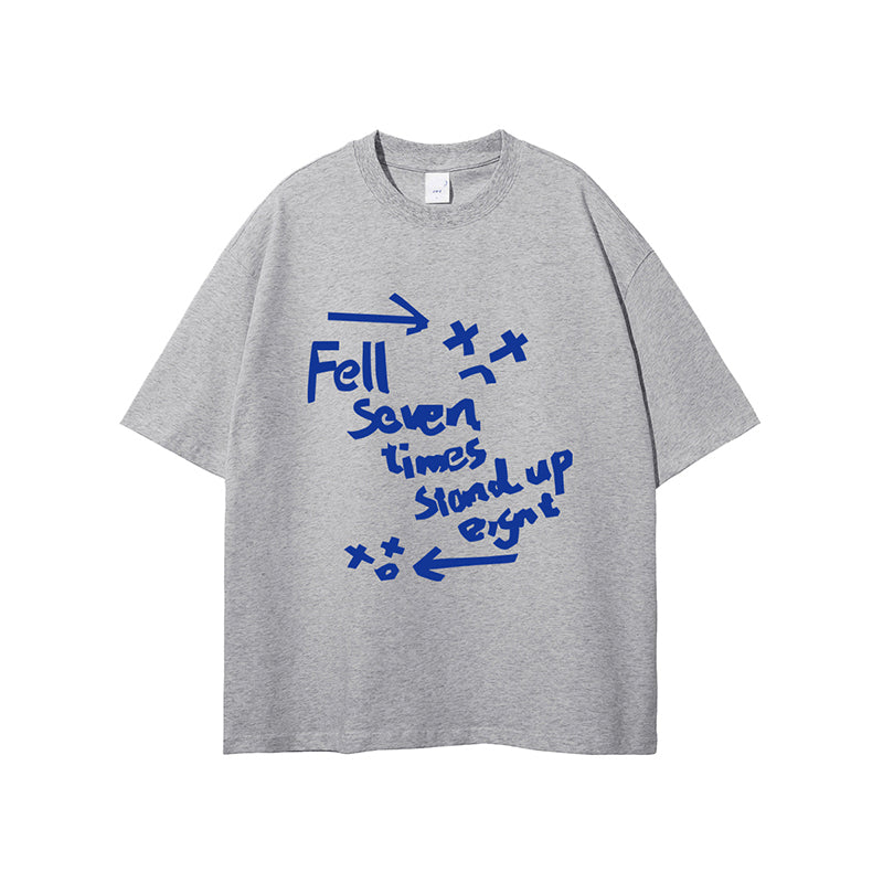Mädchen-T-Shirt aus reiner Baumwolle mit Bandaufdruck „Cry“