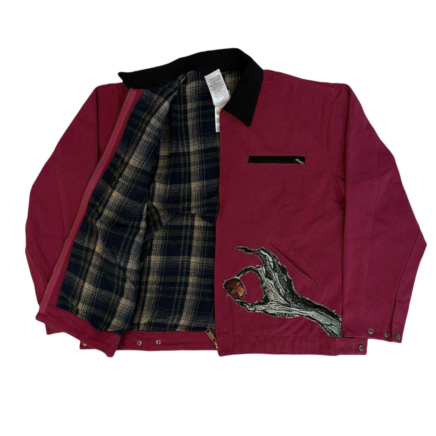 Sweat à capuche gothique à col en fourrure