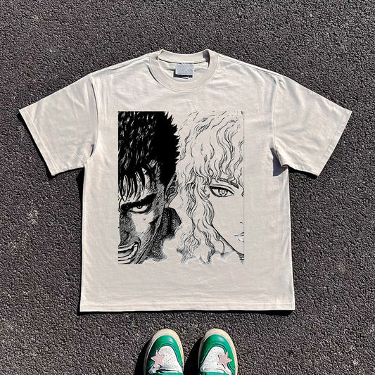 T-shirt in puro cotone con stampa DTG di Akira Cyberpunk Kaneda