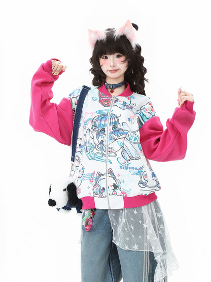 Camiseta de manga larga estética Dandadan de puro algodón