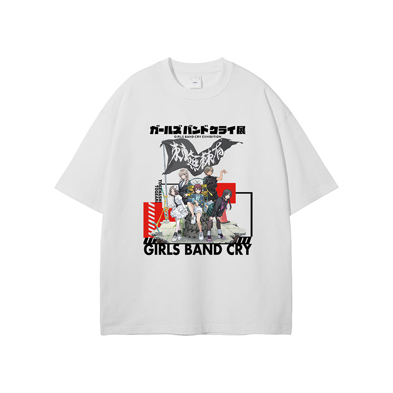 Girls Band Cry City Girl Anime Graphic T-shirt