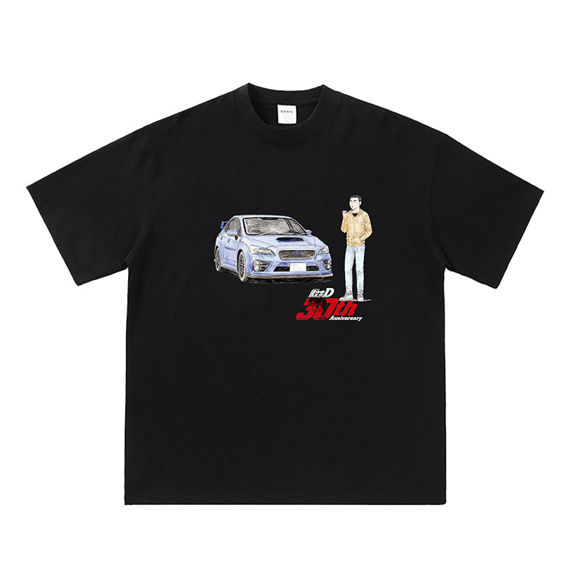 Pure Cotton Initial D 30th Anniversary Takumi Fujiwara & Takahashi Brothers T-shirt