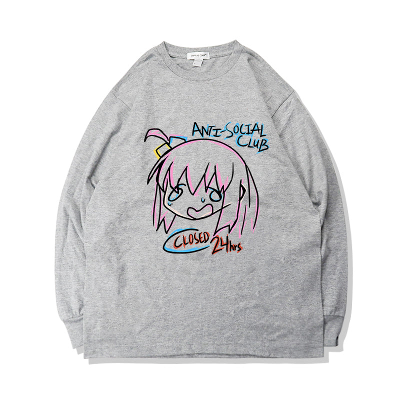 Pure Cotton Bocchi The Rock Gotou Hitori Long Sleeve T-Shirt