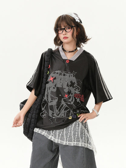 Camiseta de manga larga estética Dandadan de puro algodón