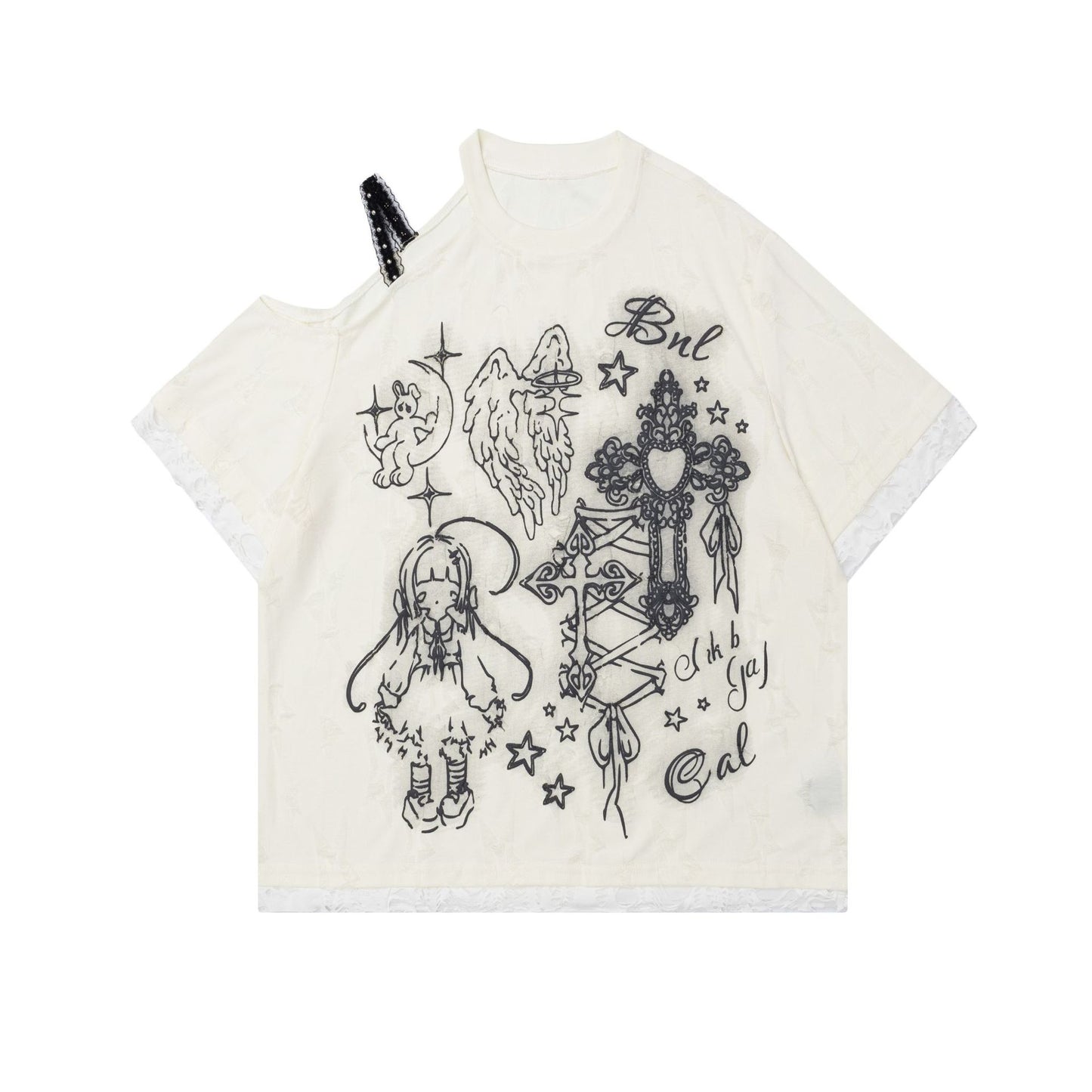 Dandadan – Süßes, ästhetisches Langarm-T-Shirt aus reiner Baumwolle