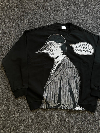 Sweat à capuche gothique à col en fourrure