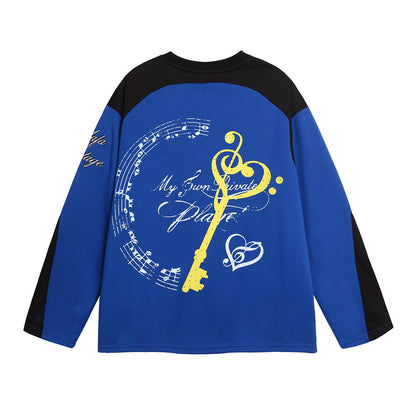 Puur katoenen Dandadan schattig esthetisch T-shirt met lange mouwen