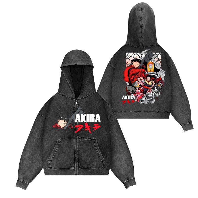 AKIRA DTG Printed Zip-up Hoodie