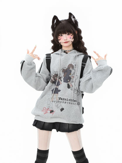 Puur katoenen Dandadan schattig esthetisch T-shirt met lange mouwen