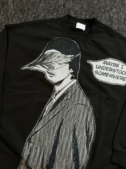 Sweat à capuche gothique à col en fourrure