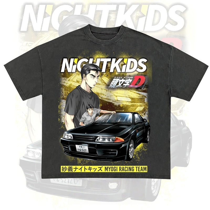 T-shirt stampata DTG con iniziale D in puro cotone