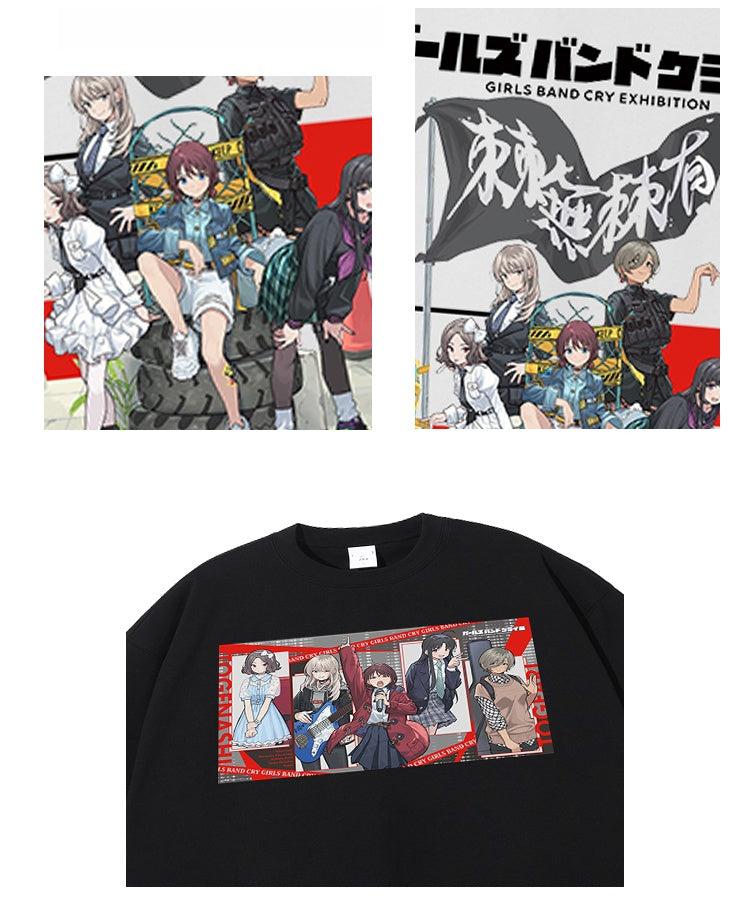 Girls Band Cry City Girl Anime Graphic T-shirt
