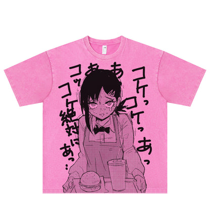 Dandadan – Süßes, ästhetisches Langarm-T-Shirt aus reiner Baumwolle