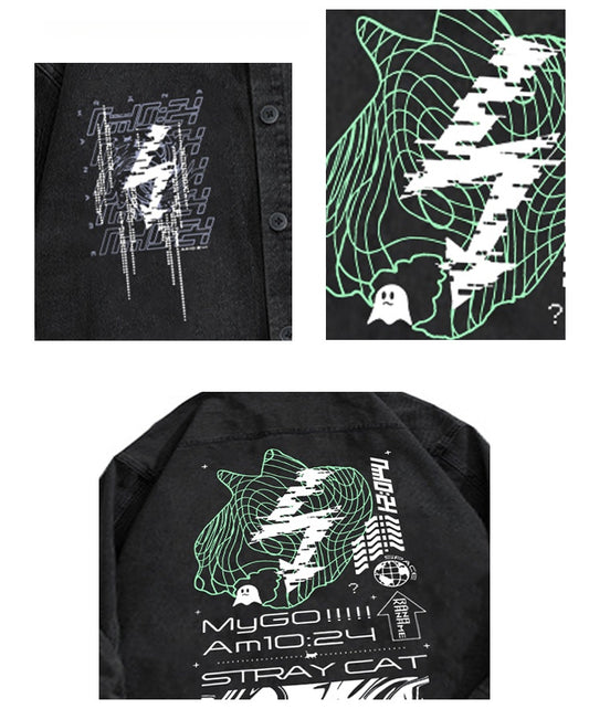 Dandadan – Süßes, ästhetisches Langarm-T-Shirt aus reiner Baumwolle