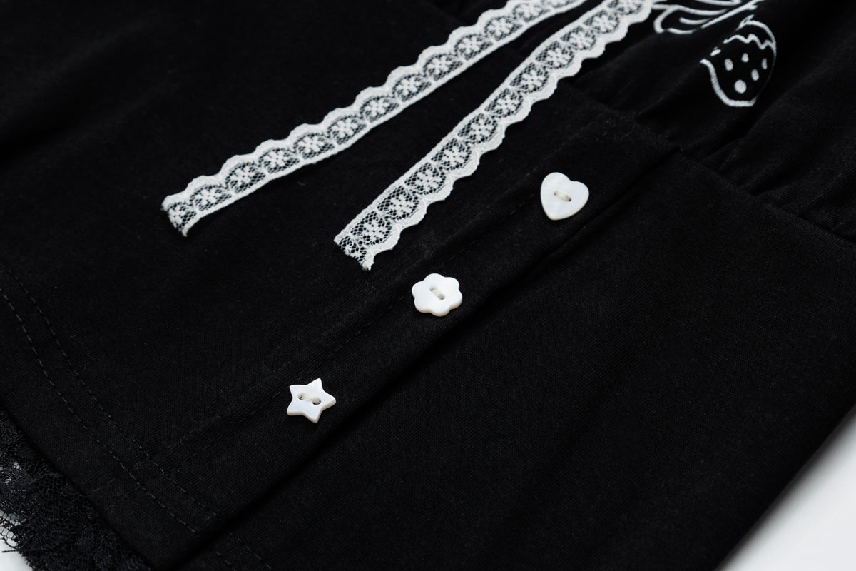 Puur katoenen Dandadan schattig esthetisch T-shirt met lange mouwen