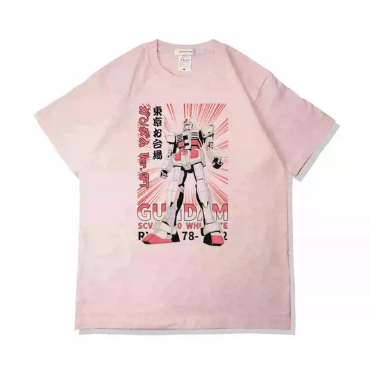 Pure Cotton Mobile Suit Gundam Pink Tshirt