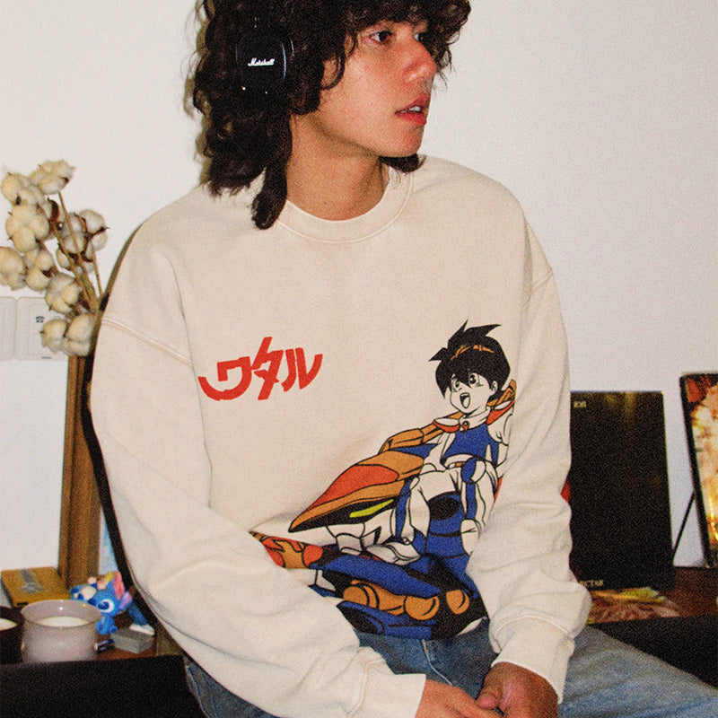 Reiner Baumwollpullover „Offensichtlich gestohlen“ von Kusanagi CT-3X