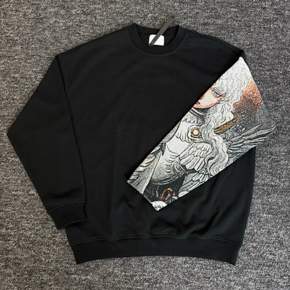 Sweat à capuche gothique à col en fourrure