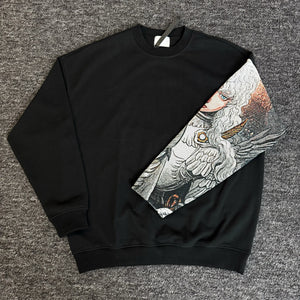 Sweat à capuche gothique à col en fourrure