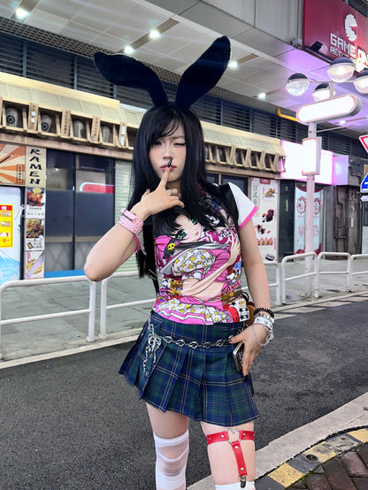 "Showa Dream Pop" Full Graphic Otaku T-Shirt – Vintage Idol Vibes