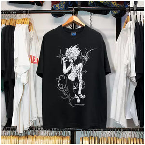 T-shirt stampata DAN DA DAN Okarun DTG in puro cotone
