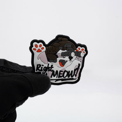 "Right Meow" Hook & Loop Tactical Morale Patch