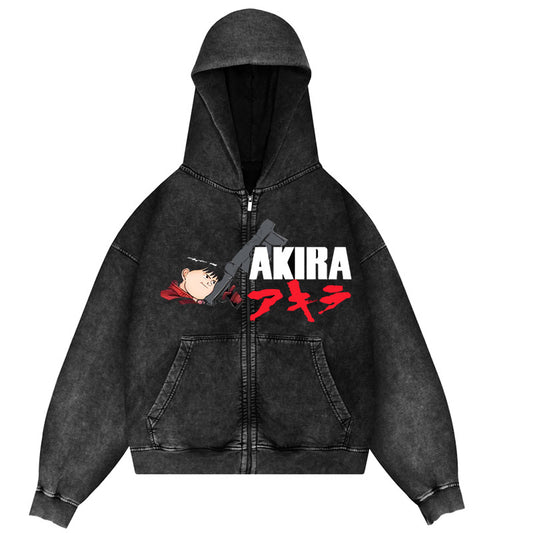 AKIRA DTG Printed Zip-up Hoodie