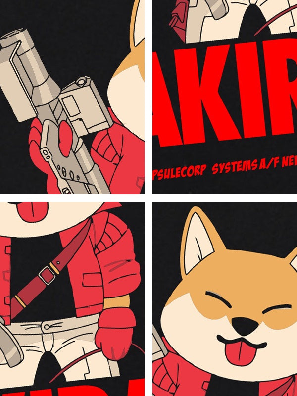 Pure Cotton Akira Shiba Inu T-shirt