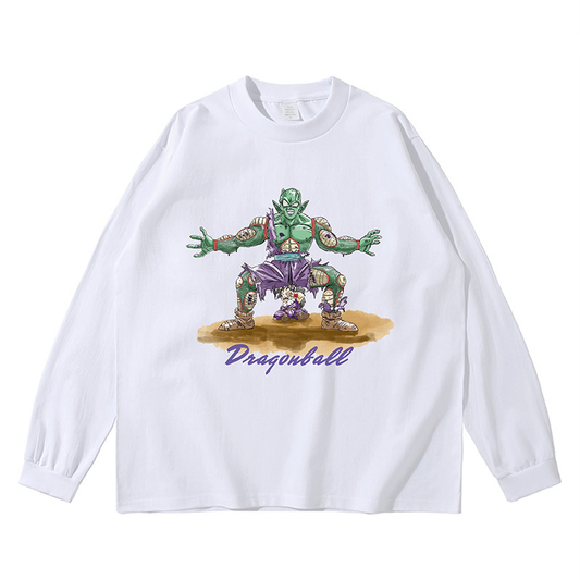 Dandadan – Süßes, ästhetisches Langarm-T-Shirt aus reiner Baumwolle