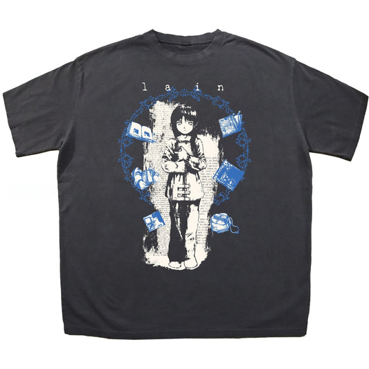 Lain Gaphic Black T-shirt