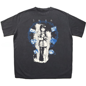 Lain Gaphic Black T-shirt