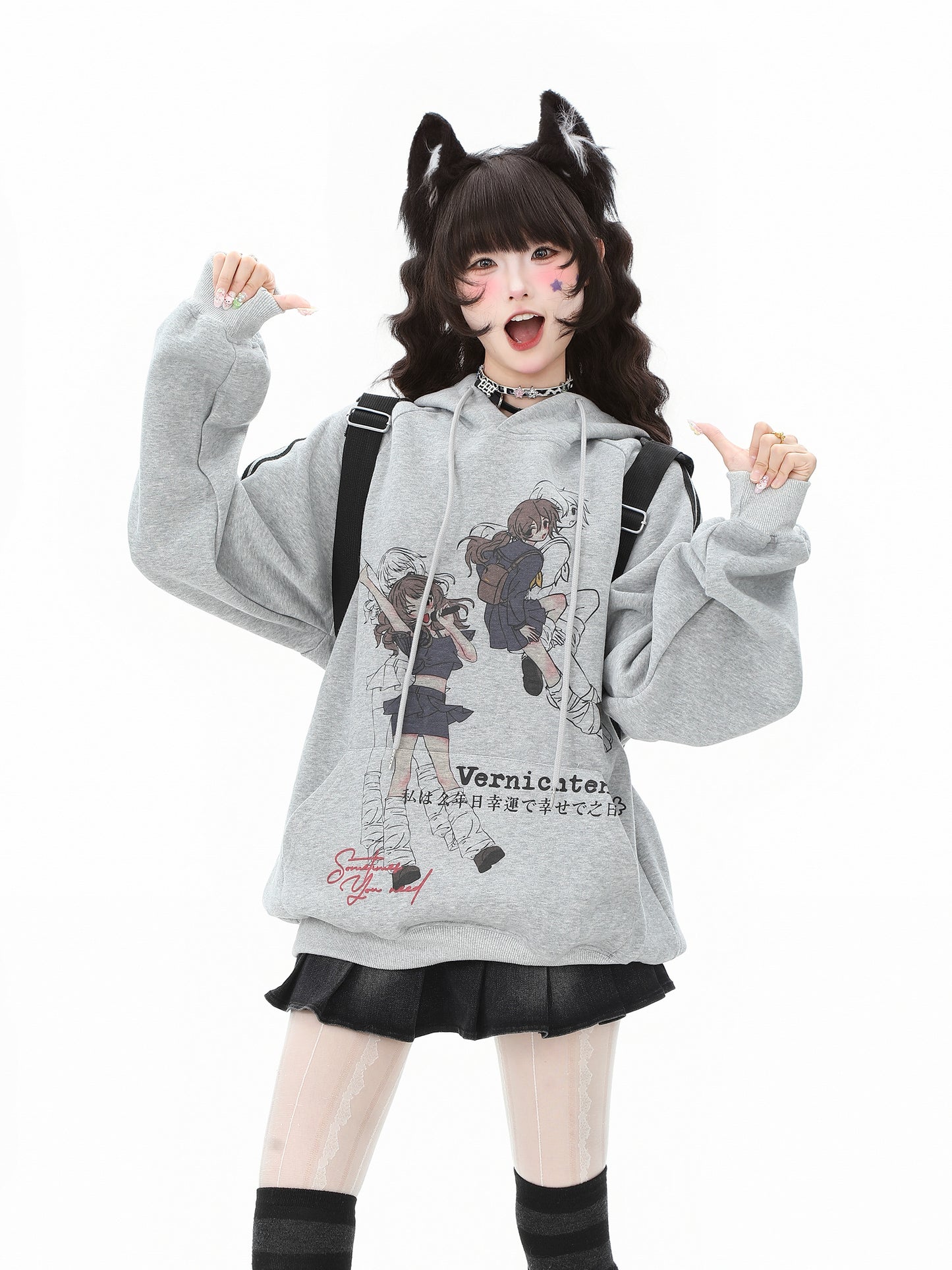 Puur katoenen Dandadan schattig esthetisch T-shirt met lange mouwen