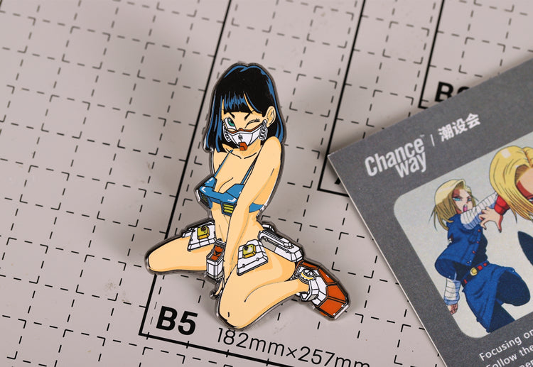 Dragon Ball Android18 Metal Enamel Pin