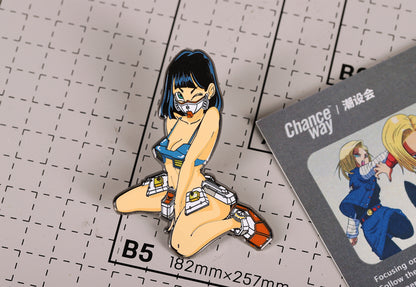 Dragon Ball Android18 Metal Enamel Pin