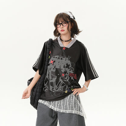 Camiseta de manga larga estética Dandadan de puro algodón