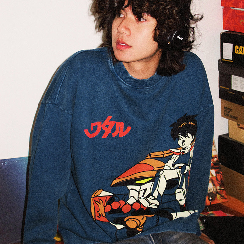 Reiner Baumwollpullover „Offensichtlich gestohlen“ von Kusanagi CT-3X