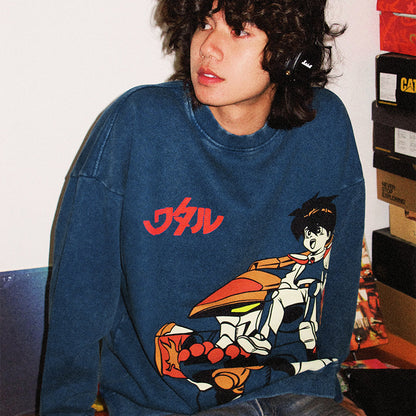 Reiner Baumwollpullover „Offensichtlich gestohlen“ von Kusanagi CT-3X