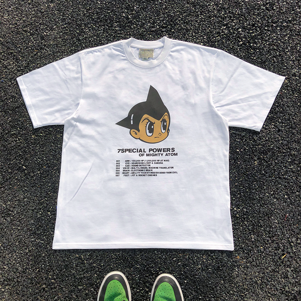 T-Shirt aus reiner Baumwolle mit Akira Cyberpunk Kaneda DTG-Druck