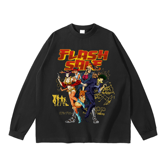 Puur katoenen Dandadan schattig esthetisch T-shirt met lange mouwen