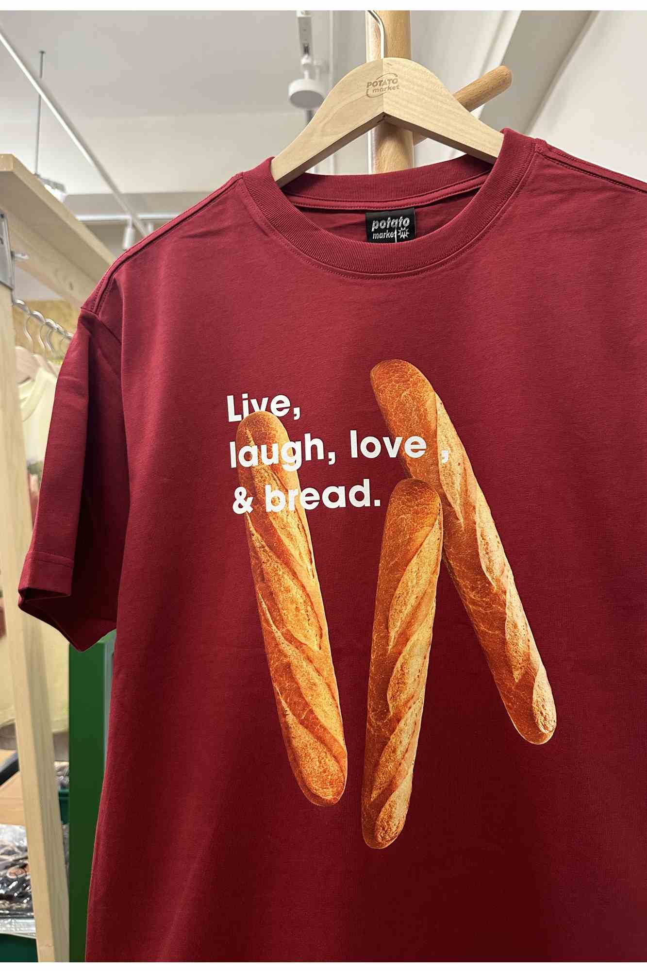 Pure Cotton Live, Laugh, Love & Bread Tshirt