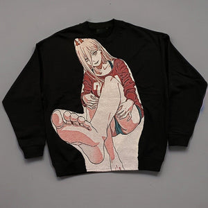 Sweat à capuche gothique à col en fourrure