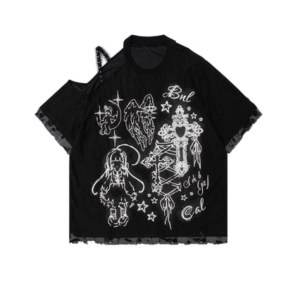 Dandadan – Süßes, ästhetisches Langarm-T-Shirt aus reiner Baumwolle