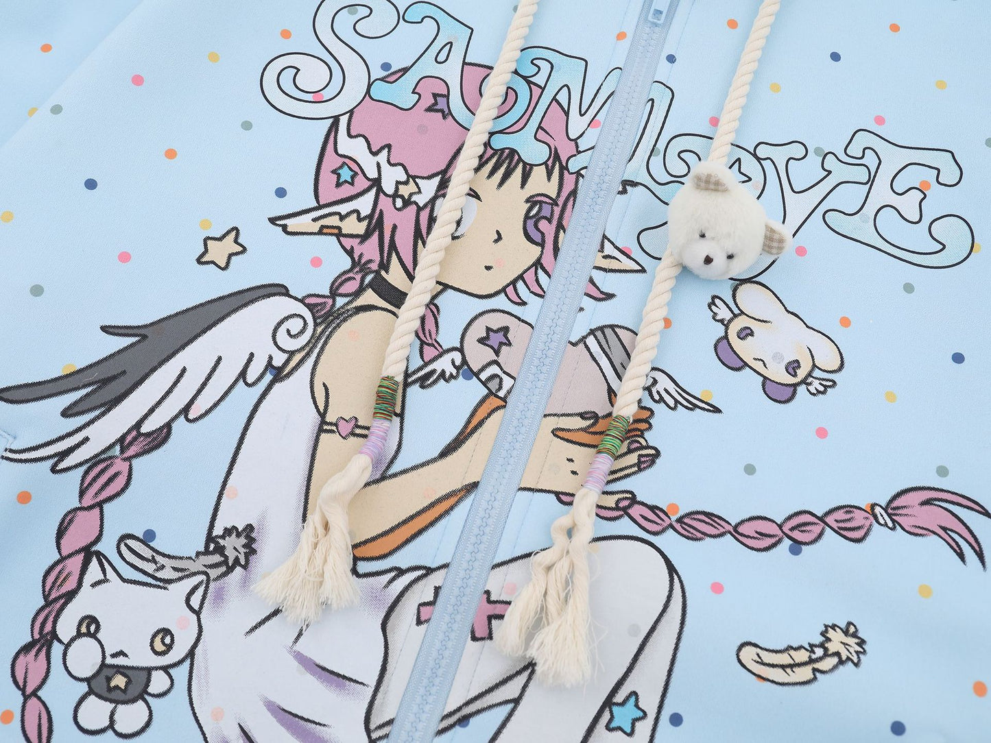 Camiseta de manga comprida Dandadan de algodão puro com estética fofa